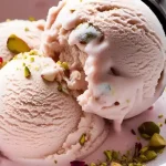 Rose Pistachio Cheesecake Ice Cream recipe