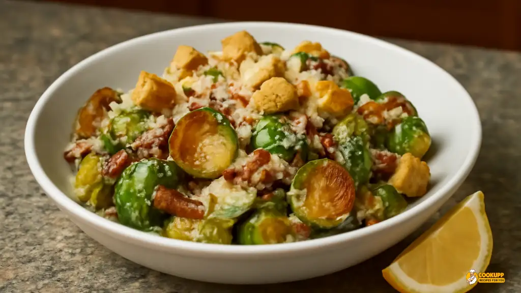 Warm brussel sprout Caesar Salad Recipe