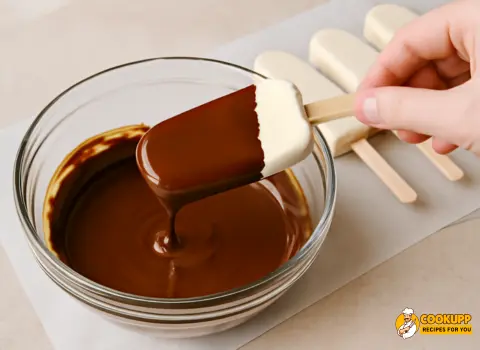 Step 4 Homemade Eskimo Pie Popsicle Recipe
