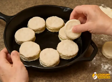 Brenda Gantt buttermilk biscuits baking in the oven until golden brown