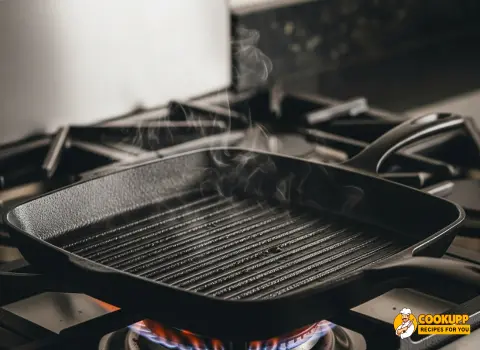 Hot grill pan ready for cooking chicken