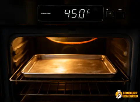 Preheating oven to 450°F for Brenda Gantt buttermilk biscuits