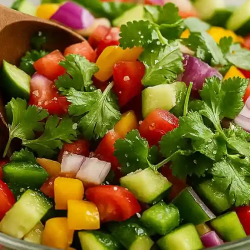 A rustic kitchen table with a glass bowl of freshly prepared Taco Bell pico de gallo surrounded by tacos, lime wedges, and cilantro, evoking the warmth of homemade meals and family gatherings.