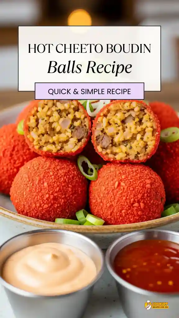 Basket of Hot Cheeto Boudin Balls surrounded by Flamin’ Hot Cheetos.