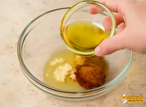 Cava Grilled Chicken marinade ingredients mixed in a bowl