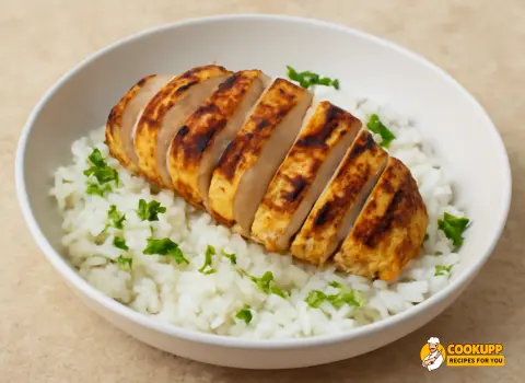 Serving Cava Grilled Chicken with rice and fresh toppings